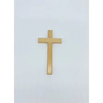 Fali kereszt natúr korpusz nélkül 18cm fa