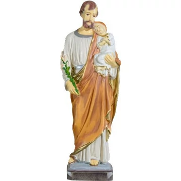 Szobor festett Szent József a Kis Jézussal 38cm 744