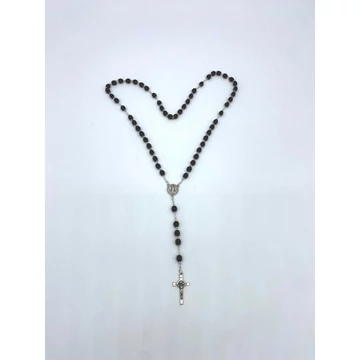 Rózsafüzér fa dróton Benedek kereszttel bordó