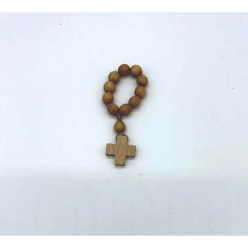 Rózsafüzér tized fa madzagos natúr