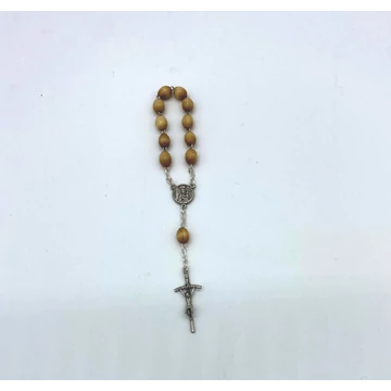 Rózsafüzér tized fa dróton natúr