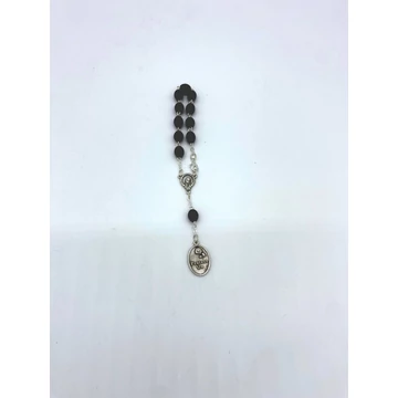 Rózsafüzér tized fa Szent Kristóf dróton kapcsos bordó