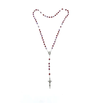 Rózsafüzér kristály 6mm piros