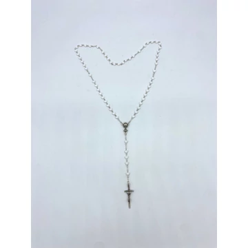 Rózsafüzér gyermek szíves fehér