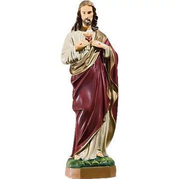 Szobor festett Jézus Szíve 55cm 115