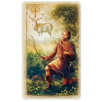 Szentkép aranyozott - Szent Hubert