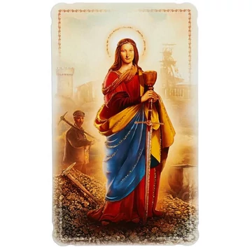 Szentkép aranyozott - Szent Borbála