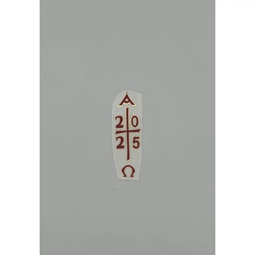 Matrica piros/arany húsvéti gyertyára kicsi