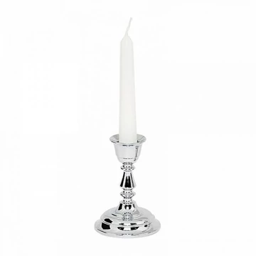 Réz gyertyatartó h 9 cm nikkel 03-100