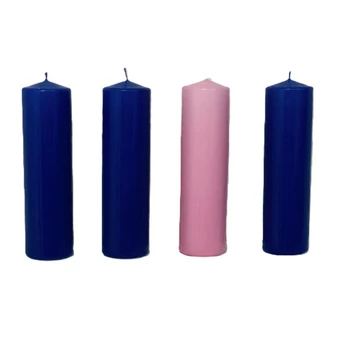 Gyertya adventi sor 35dkg d50mm (3 lila-1 rózsaszín csg)