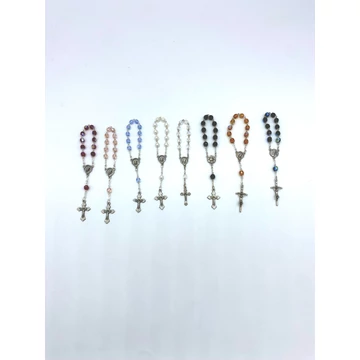 Rózsafüzér tized kristály 6mm több színben