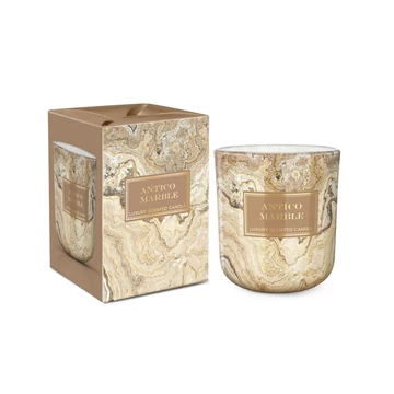 Illatos gyertya üveg pohárban "Marble Golden & Antico" 150g
