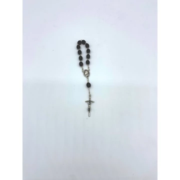 Rózsafüzér tized fa dróton barna