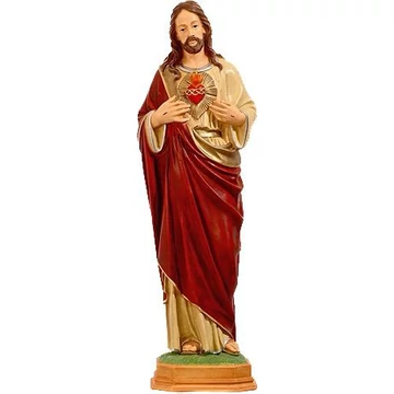 Szobor festett Jézus Szíve 80cm 112