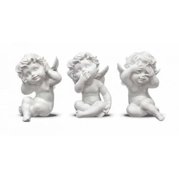 Angyal fehér 8cm, 3 féle (nem lát,nem hall,nem beszél ) 53837