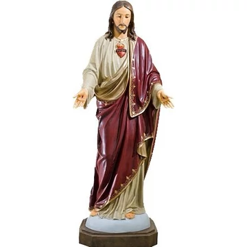 Szobor festett Jézus Szíve 165cm 103