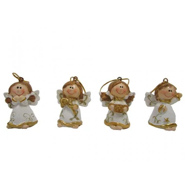 Angyal akasztós 6cm fehér/arany ( 5015 )