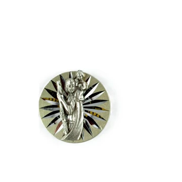 Szent Kristóf mágneses plakett 30mm arany szélű