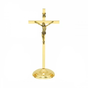 Réz feszület álló 26cm tradícionális 02-050