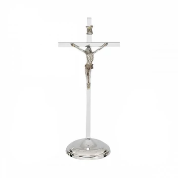 Réz feszület álló 26cm tradícionális nikkel 02-051