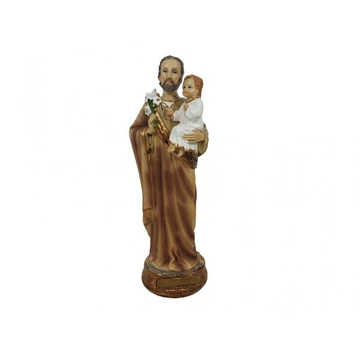 Szobor festett Szent József a Kisjézussal 21,5cm ( 1246 )