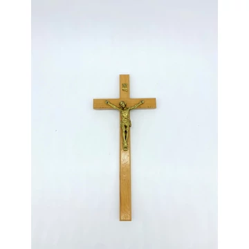 Feszület fali natúr 32cm fa