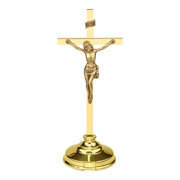 Réz feszület álló 39cm 02-200