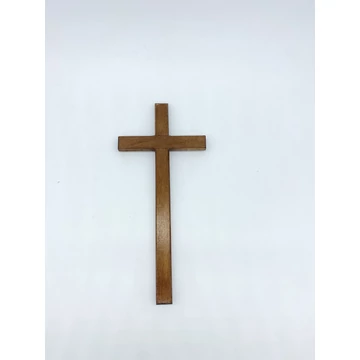 Fali kereszt pácolt korpusz nélkül 32cm fa