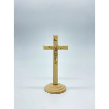 Feszület natúr álló 18cm fa
