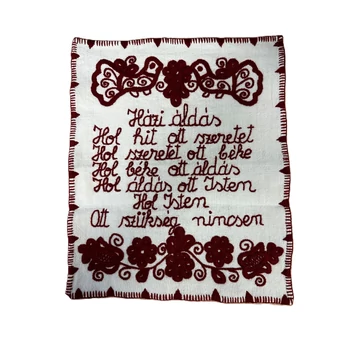 Házi áldás hímzett  színes