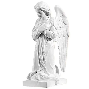 Szobor angyal fehér térdelő 50cm (919B)