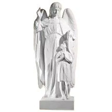 Szobor angyal gyermekkel fehér 100cm (922B)