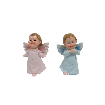 Szobor Kék/rózsaszín angyal 7cm 2653