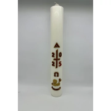 Gyertya díszített 5,5kg Húsvéti viaszdíszes d10cm