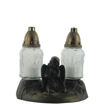 Üvegmécses angyalos 2db gyertyatartóval 59