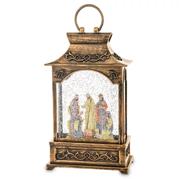 Szent Család 3 király Lampion bronz világítós színes 26cm 133330