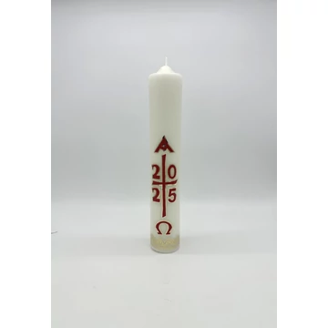 Gyertya díszített 1,715kg húsvéti számos matricás d80mm, h420mm