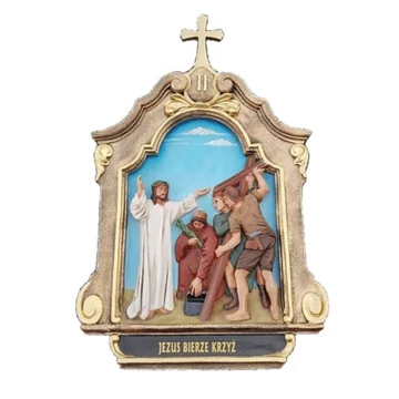 Szobor festett Stáció 43x66cm 242