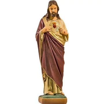 Szobor festett Jézus Szíve 40cm 117