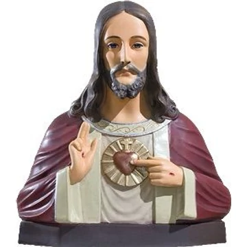 Szobor festett Jézus Szíve 35cm 120