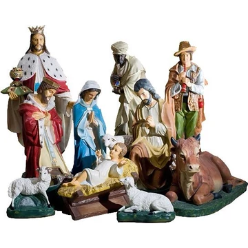 Szobor festett Betlehem 12 alakos 90cm 302