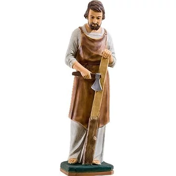 Szobor festett Szent József a munkás 80cm 757