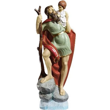 Szobor festett Szent Kristóf 82cm 889