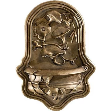 Szobor festett Szenteltvíztartó kála dísszel  50cm 945