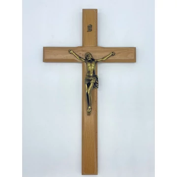 Feszület fali natúr 42cm-es fa