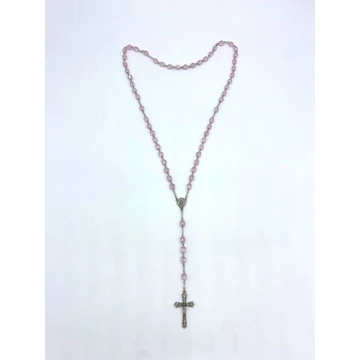 Rózsafüzér kristály 8mm rózsaszín
