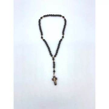 Rózsafüzér fa madzagos kis szemű bordó