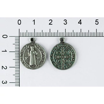Szent Benedek érem fém kerek 2cm