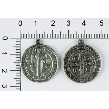 Szent Benedek érem fém kerek 2,8cm