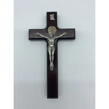 Feszület fali Benedek medállal 35cm fekete 050